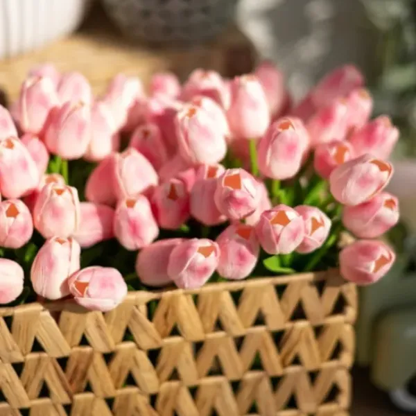 Stems & Bouquets-Kirkland's Home Real Touch Tulip Bouquet Pink