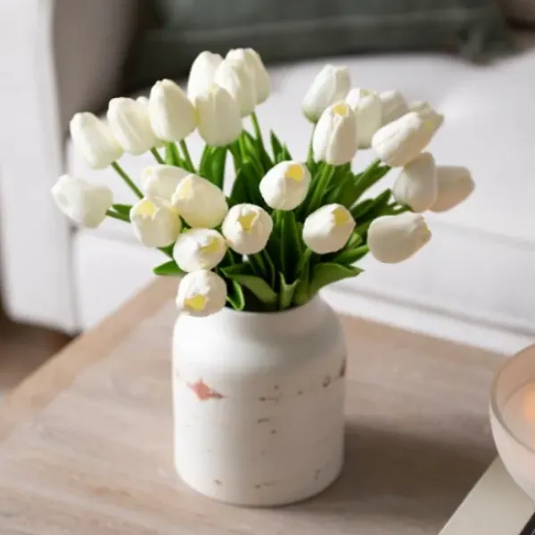 Stems & Bouquets-Kirkland's Home Real Touch Tulip Bouquet White
