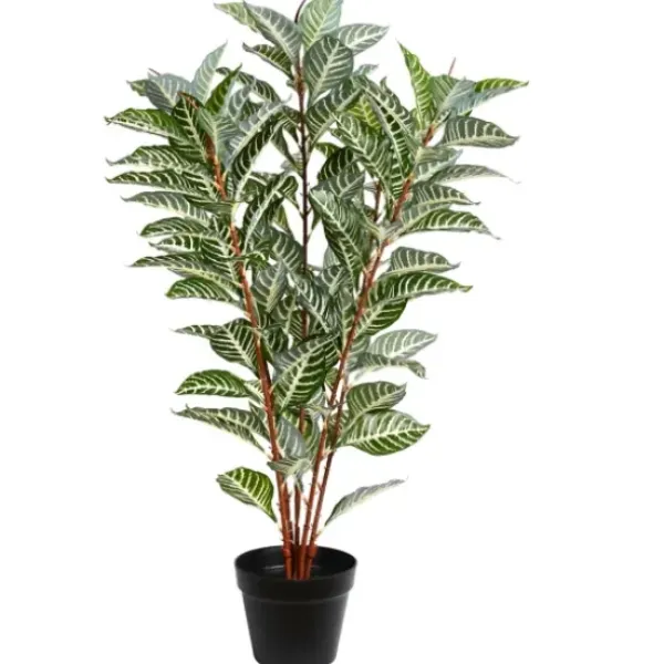 Trees & Topiaries-Kirkland's Home Real Touch Zebra Plant In Nursery Planter