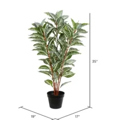 Trees & Topiaries-Kirkland's Home Real Touch Zebra Plant In Nursery Planter