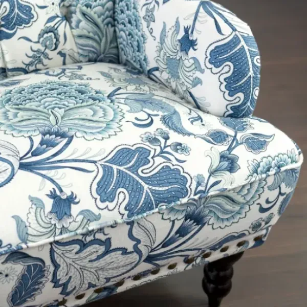 Accent Chairs-Kirkland's Home Rebecca Tufted Accent Chair Blue
