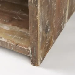 Coffee Tables-Kirkland's Home Reclaimed Natural Wood Distressed Coffee Table
