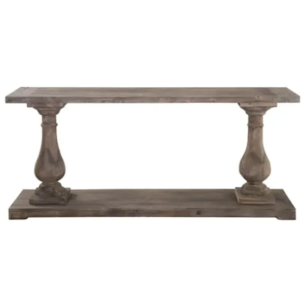Console Tables-Kirkland's Home Reclaimed Pine Caroline Console Table Brown