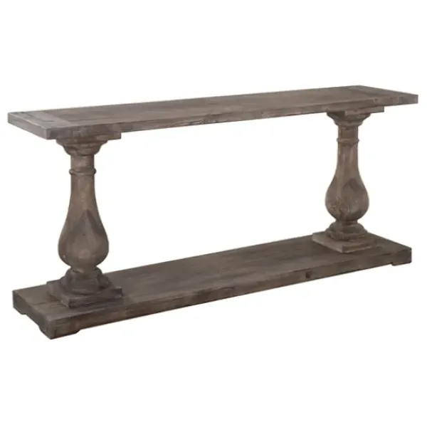 Console Tables-Kirkland's Home Reclaimed Pine Caroline Console Table Brown