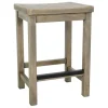Bar Stools & Counter Height Stools-Kirkland's Home Reclaimed Pine Wood Counter Stool Gray
