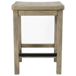 Bar Stools & Counter Height Stools-Kirkland's Home Reclaimed Pine Wood Counter Stool Gray
