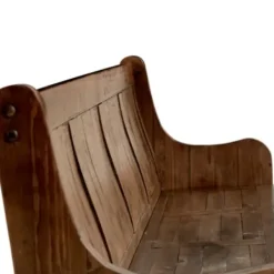 Dining Chairs-Kirkland's Home Reclaimed Pine Wood High Back Pew Dining Bench Brown
