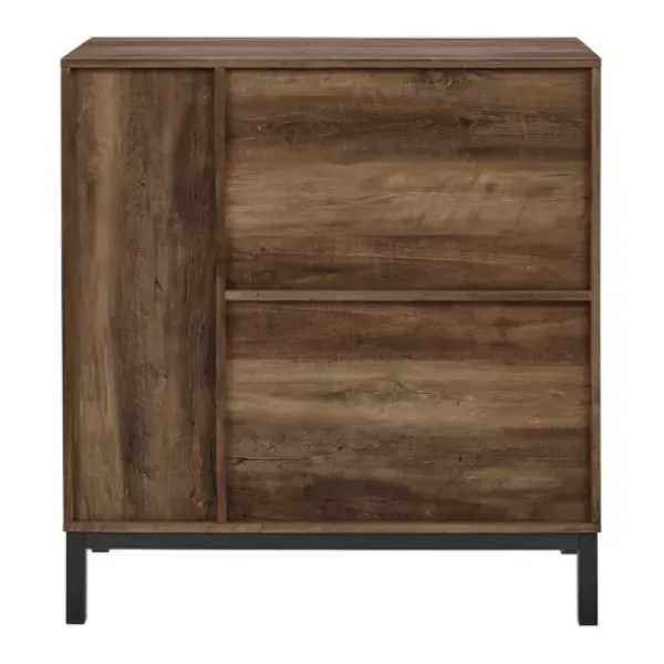 Cabinets & Sideboards-Kirkland's Home Reclaimed Wood Industrial Bar Cabinet Brown