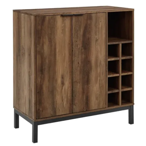 Cabinets & Sideboards-Kirkland's Home Reclaimed Wood Industrial Bar Cabinet Brown