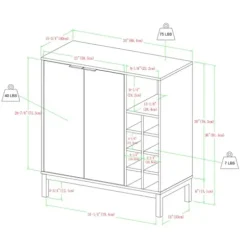 Cabinets & Sideboards-Kirkland's Home Reclaimed Wood Industrial Bar Cabinet Brown
