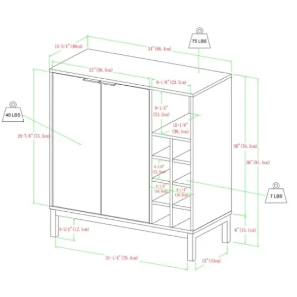 Cabinets & Sideboards-Kirkland's Home Reclaimed Wood Industrial Bar Cabinet Brown
