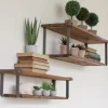 Shelves-Kirkland's Home Recycled Wood And Metal Shelves, Set Of 2