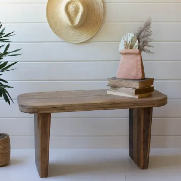 Benches & Ottomans-Kirkland's Home Recycled Wood Bench Brown