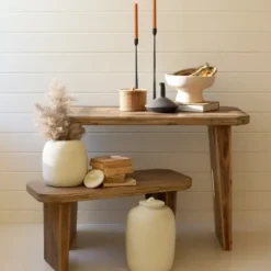 Benches & Ottomans-Kirkland's Home Recycled Wood Bench Brown