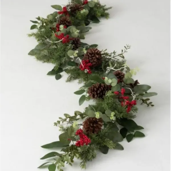 Arrangements & Greenery-Kirkland's Home Red Berry And Pine Christmas Garland, 72 In. Green/Red