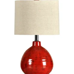 Table Lamps-Kirkland's Home Red Ceramic Jug Table Lamp Tan