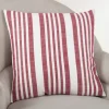 Pillows-Kirkland's Home Red Coastal Stripe Pillow Red/White