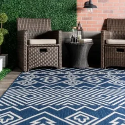 Outdoor Rugs-Kirkland's Home Red Floral Burst Outdoor Area Rug, 5X7 Red/Orange/Green