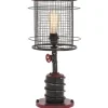 Table Lamps-Kirkland's Home Red Iron Cage Shade Edison Table Lamp Black