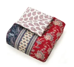 Comforters-Kirkland's Home Red Navy Marbella Queen 5-Pc. Comforter Set Red/Blue