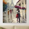 Canvas Art-Kirkland's Home Red Umbrella Couple Giclee Canvas Art Print Multi