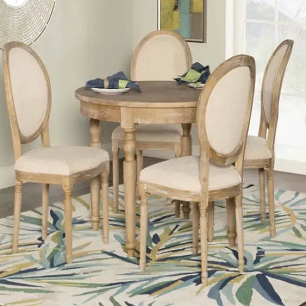 Dining Tables-Kirkland's Home Reese Round Natural Dining Table