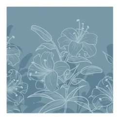 Wall Murals & Wall Decals-Kirkland's Home Regent Gray Floral Peel And Stick Wall Mural Blue