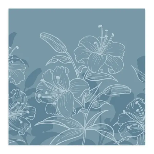 Wall Murals & Wall Decals-Kirkland's Home Regent Gray Floral Peel And Stick Wall Mural Blue