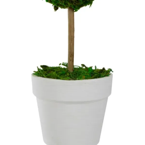 Trees & Topiaries-Kirkland's Home Reindeer Moss Ball Topiary In White Pot