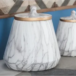 Decorative Bowls & Jars-Kirkland's Home Resin Feather Bowl White