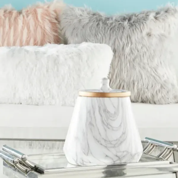 Decorative Bowls & Jars-Kirkland's Home Resin Feather Bowl White