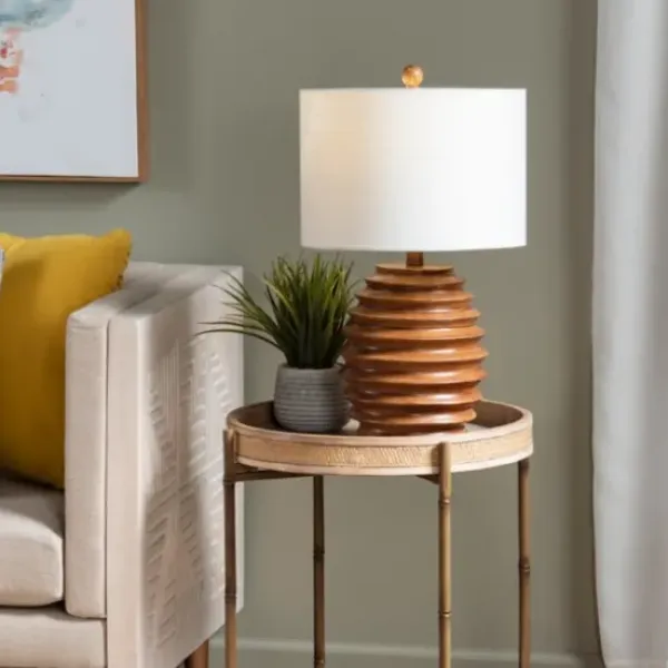 Table Lamps-Kirkland's Home Resin Honeycomb Table Lamp Brown