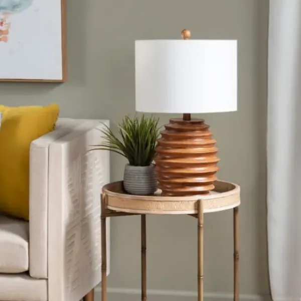 Table Lamps-Kirkland's Home Resin Honeycomb Table Lamp Brown