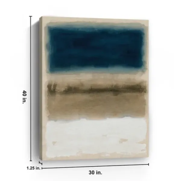 Canvas Art-Kirkland's Home Resplendent Giclee Canvas Art Print Blue/Brown/White
