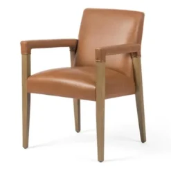 Dining Chairs-Kirkland's Home Reuben Sierra Butterscotch Dining Chair Brown