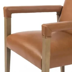 Dining Chairs-Kirkland's Home Reuben Sierra Butterscotch Dining Chair Brown