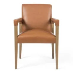 Dining Chairs-Kirkland's Home Reuben Sierra Butterscotch Dining Chair Brown