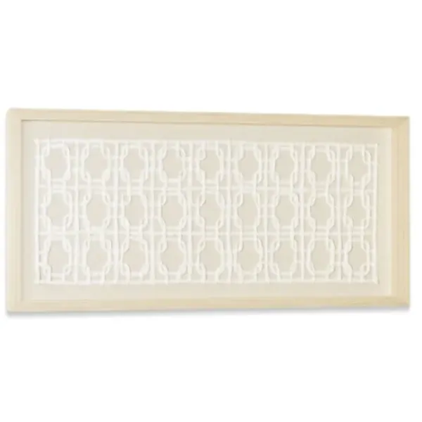 Wall Plaques-Kirkland's Home Reyka Shadowbox Framed Wall Plaque Tan/White