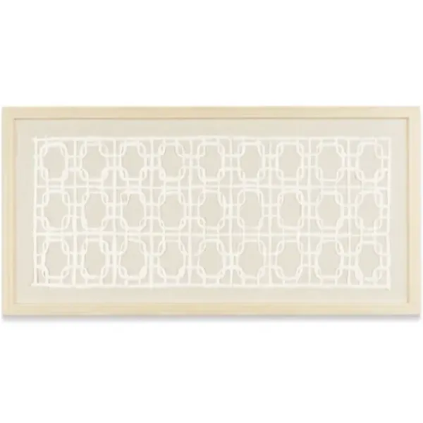 Wall Plaques-Kirkland's Home Reyka Shadowbox Framed Wall Plaque Tan/White