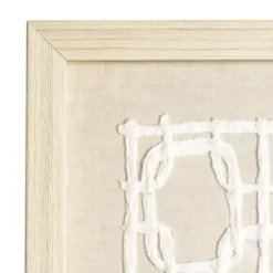 Wall Plaques-Kirkland's Home Reyka Shadowbox Framed Wall Plaque Tan/White