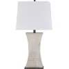 Table Lamps-Kirkland's Home Ribbed Concave Table Lamp White