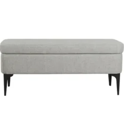 Benches & Ottomans-Kirkland's Home Ricardo Woven Storage Bench Gray