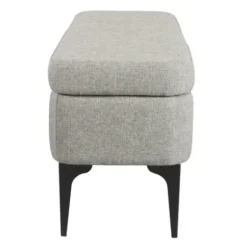 Benches & Ottomans-Kirkland's Home Ricardo Woven Storage Bench Gray
