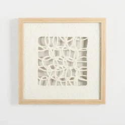 Wall Plaques-Kirkland's Home Rice Paper Shadowbox Wall Plaque White