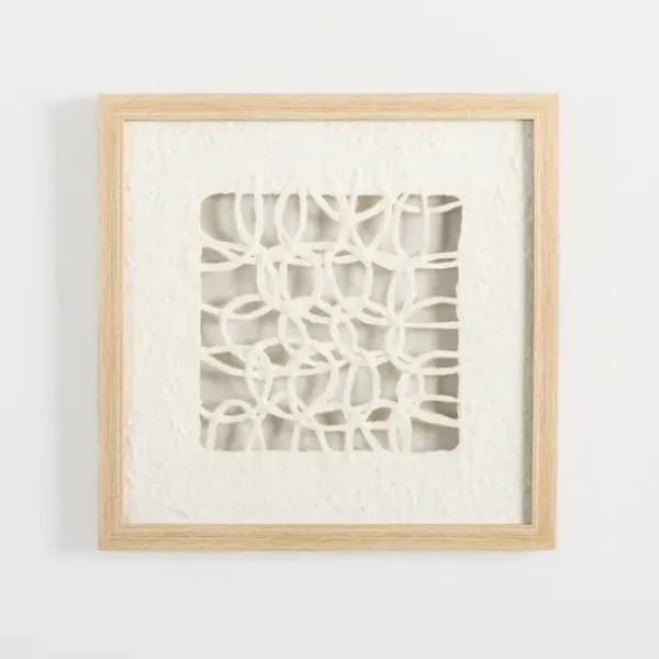Wall Plaques-Kirkland's Home Rice Paper Shadowbox Wall Plaque White