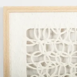 Wall Plaques-Kirkland's Home Rice Paper Shadowbox Wall Plaque White