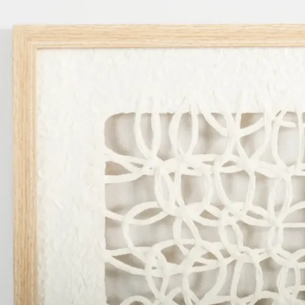 Wall Plaques-Kirkland's Home Rice Paper Shadowbox Wall Plaque White