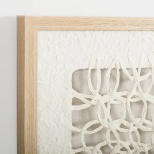 Wall Plaques-Kirkland's Home Rice Paper Shadowbox Wall Plaque White