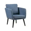 Accent Chairs-Kirkland's Home Rich Back Pillow Accent Chair Blue