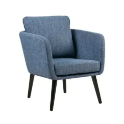 Accent Chairs-Kirkland's Home Rich Back Pillow Accent Chair Blue